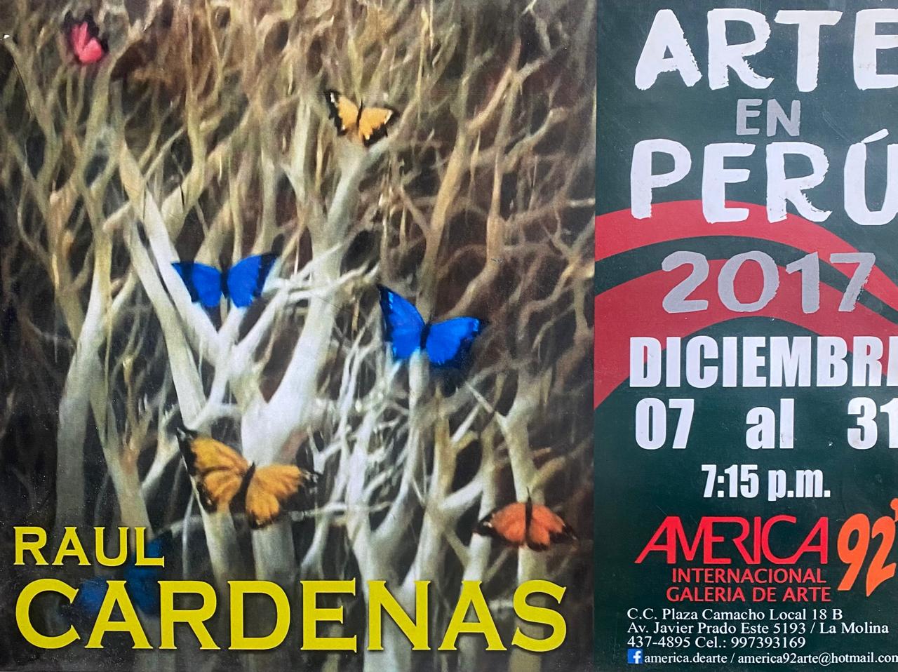 “Raúl Cárdenas y el vuelo del color: exposición en Arte en Perú 2017”
