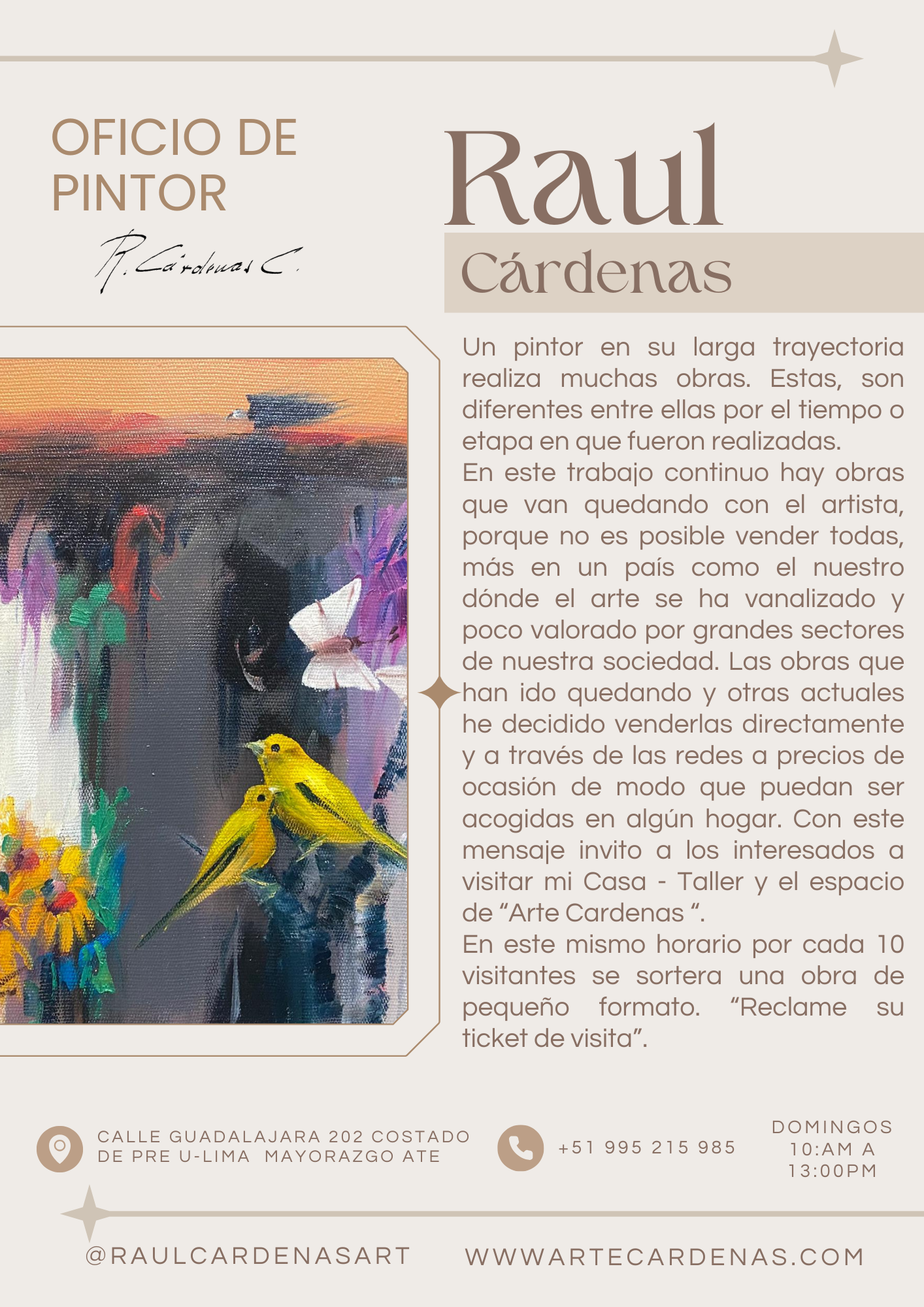 Oficio de Pintor: Raúl Cárdenas abre las puertas de su Casa-Taller